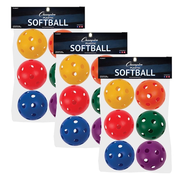 Champion Sports Plastic Softballs, PK18 PLSBSET - main